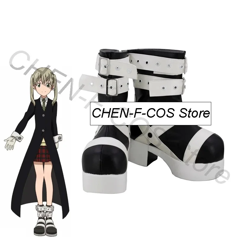 2025 maka albarn cosplay sapatos botas de salto alto de sola grossa anime soul eater role play acessórios prop halloween natal carnaval