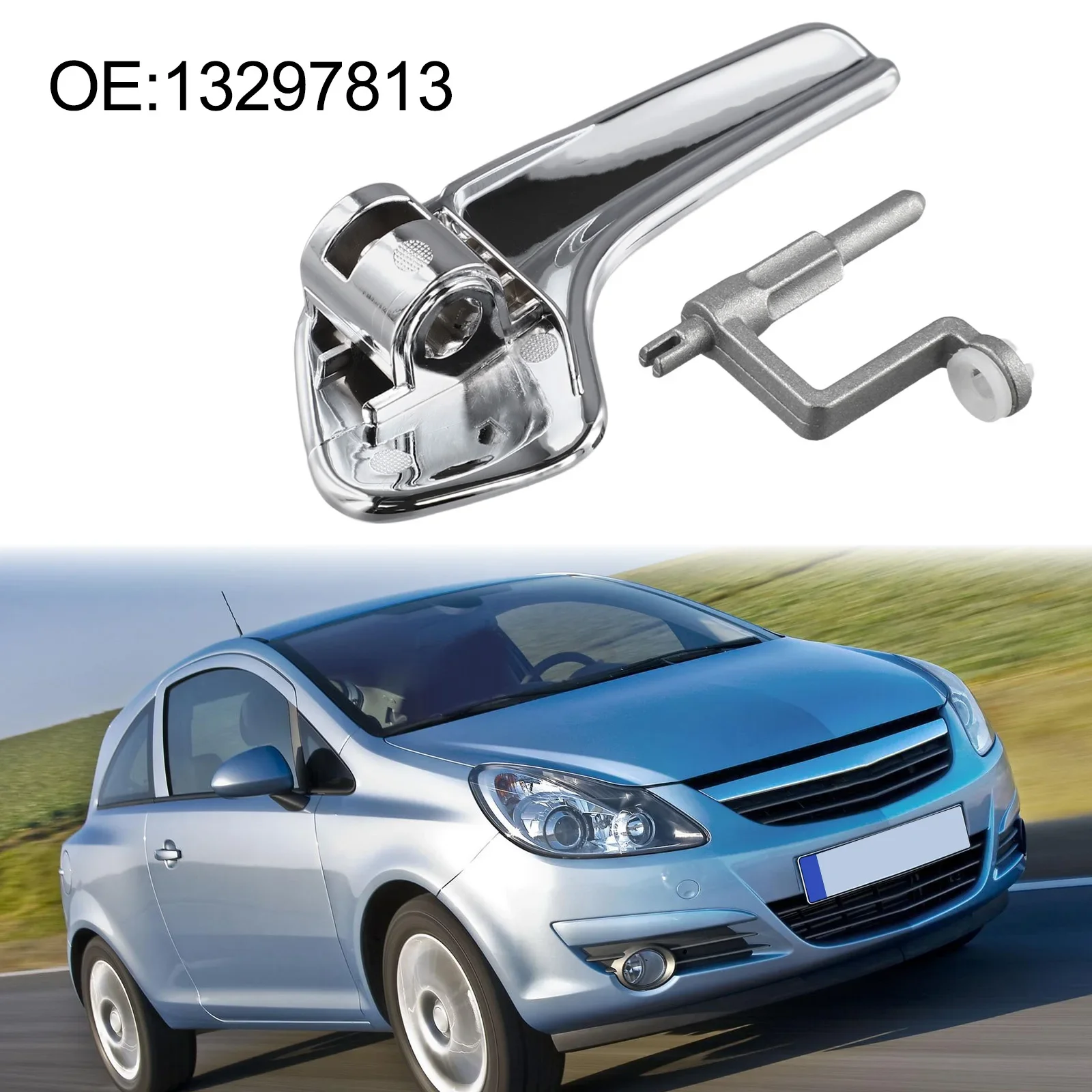 Left Passenger Interior Door Handle Chrome for For VAUXHALL For OPEL For CORSA 2006 2014 Compatible Replacement Part