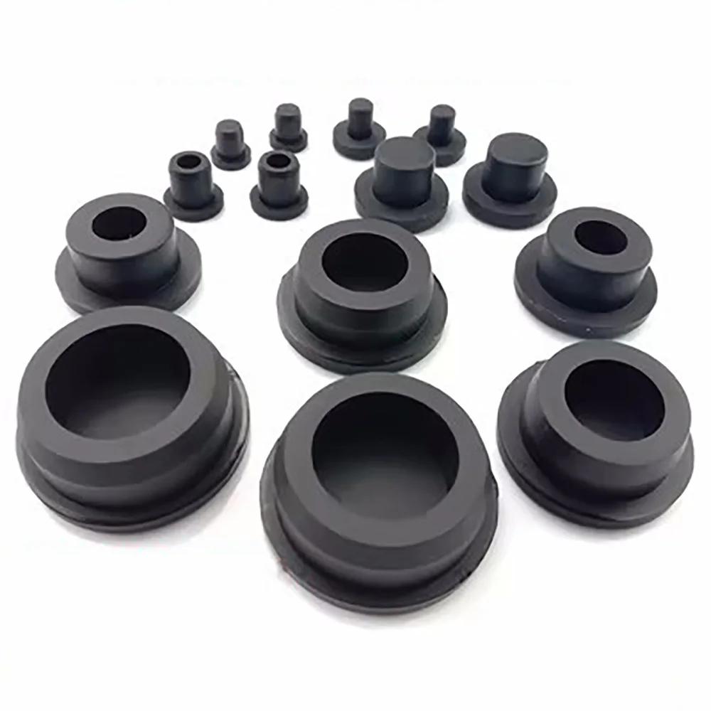 51.3mm-106.5mm Black Silicone Rubber Caps T Type Plug Cover High Temperature Resistance Seal Stopper Snap-On Gasket Sealing Plug