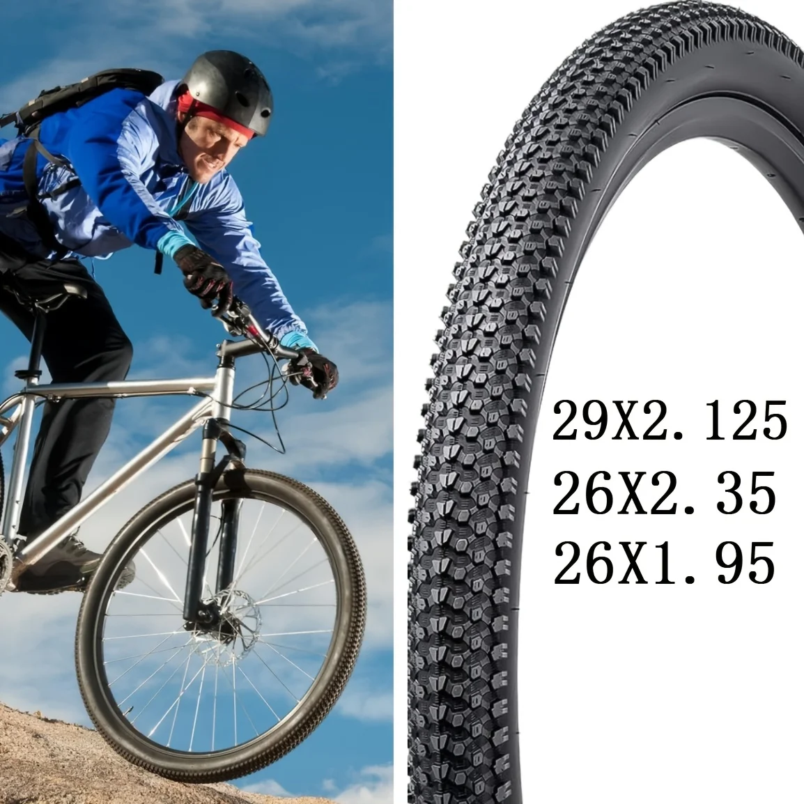 

Велосипедная шина для MTB 26 x 1.95 2.125 2.35 дюйма, с проволочным кордом, антипрокольная, для горного велосипеда, резиновая, для колес 26er, 1 шт.