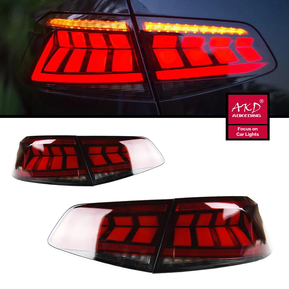 

Taillight For 16-19 Passat B8 EUR Type Tail Lights With Sequential Turn Signal Animation Brake Parking Lighthouse Facelift