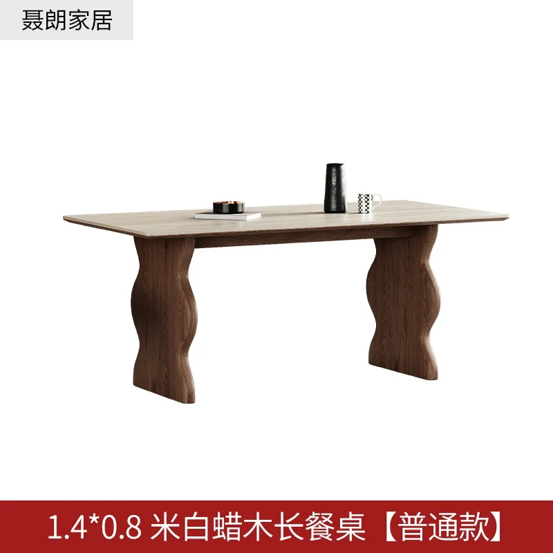 Antigo retangular caverna pedra placa de pedra mesa de jantar casa sala de estar high-end mesa de jantar de madeira maciça e cadeira