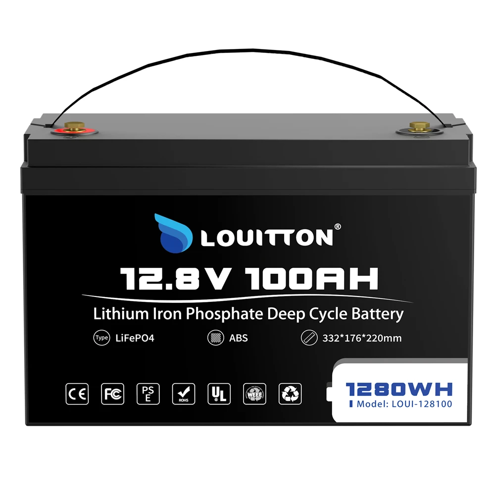 Low price Lifepo4 Battery 12.8V 100AH With BMS 1280wh For RV, Boat, Camping Or Solar System Replacement AGM Or Gel Batterie