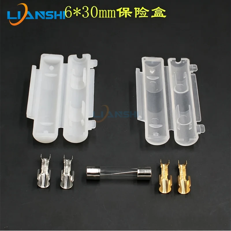 10set 6x30mm Fuse Holder Nylon Screw Cap Panel Mount Inline 10A 250V for Car Truck Boat RV Glass Ceramic Tube Fuse