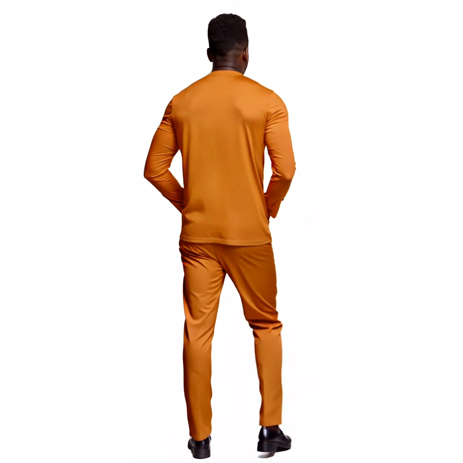 DBQ Men‘s African 2 Piece Set Nigerian Dashiki Metallic Short Sleeve Suit Shirt and Pants Outfit 41056