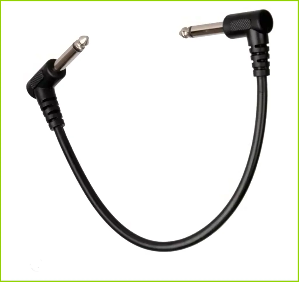 Paquete de 3/6 Cables de Conexión para Guitarra de 6 Pulgadas, Cable de Efecto para Pedal de Guitarra Negro/Colorido, Cable de Conexión para Guitarra con Conector TS de 1/4 de Pulgada en Ángulo Recto