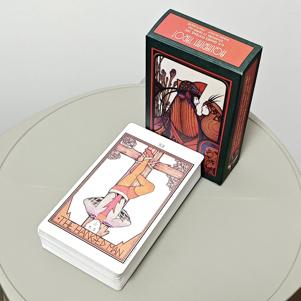 12*7cm Aquarian Tarot Deck 78 Pcs Classic Tarot Cards Printed on 350GSM Double Embossed Cardstock