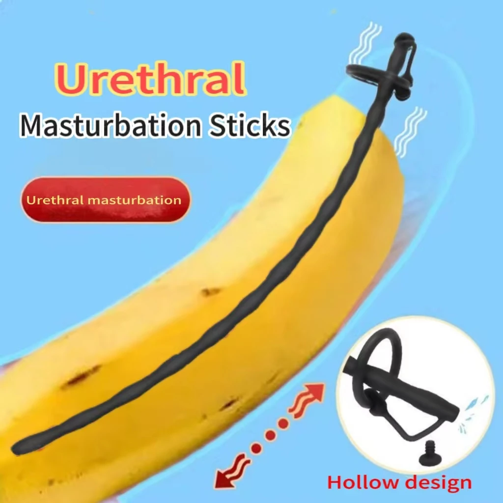 1 Piece Silicone Male Hollow Penis Stick, Urethral Blockage Unblocked Dilation Masturbation Stick - Male Sex Toys