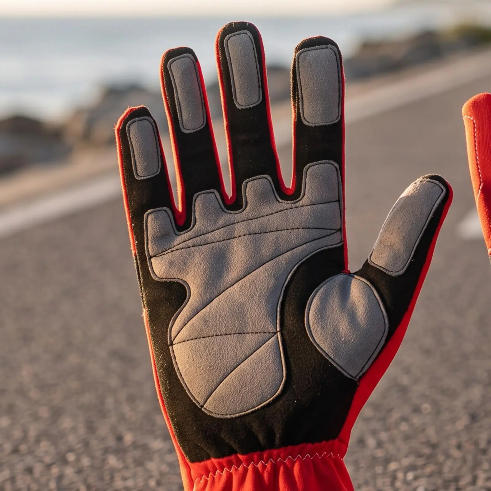 Non-Slip Fingered Biking Gloves | non-slip hold Panel, biking Gloves with Padded Palm, for Outdoor Training