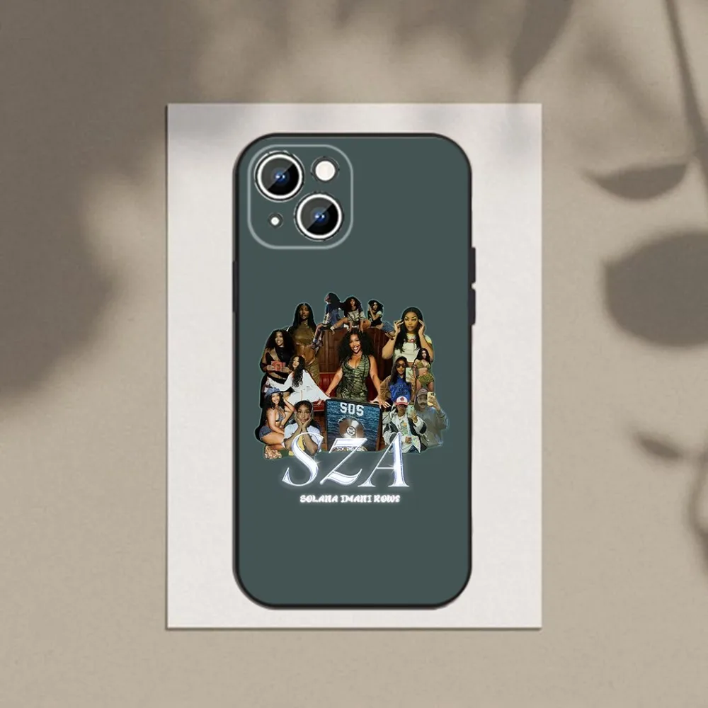 Singer S-SZA S-SOS Phone Case Phone Case For Apple iPhone 15,14,13,12,11,XS,XR,X,8,7,Pro,Max,Plus,mini Silicone Black Cover
