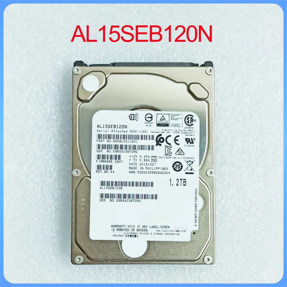 For Toshiba 1.2TB SAS Enterprise Server Hard Disk 2.5 Inch AL15SEB120N