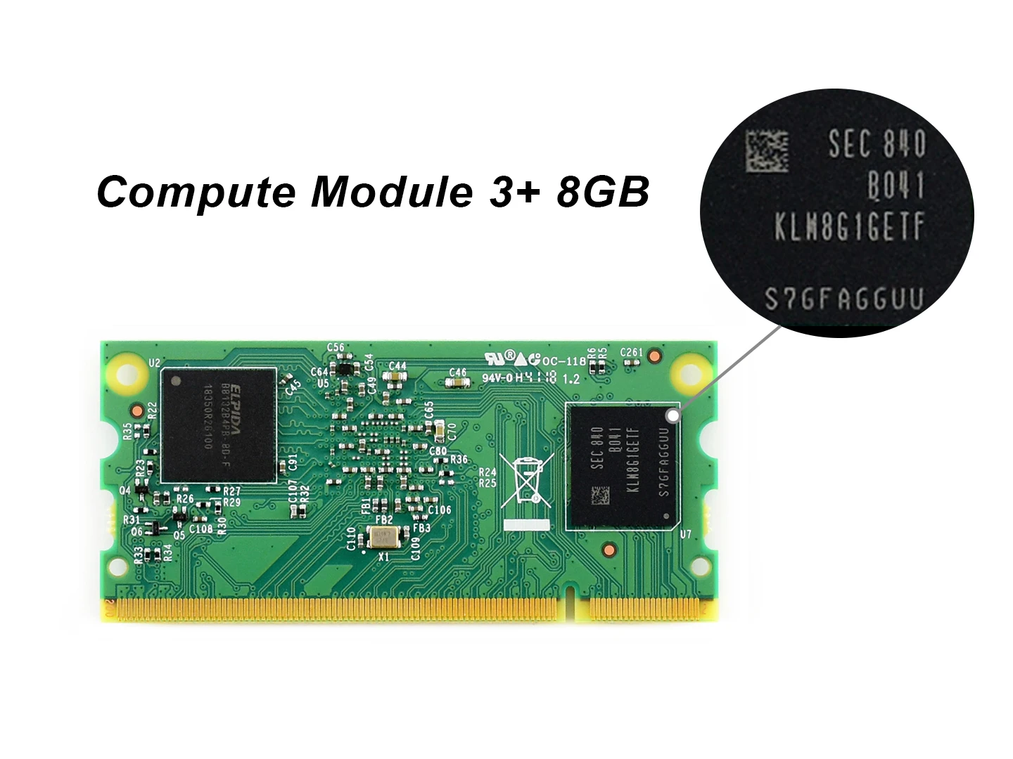 Raspberry Pi Compute Module 3+ 8GB/16GB/32GB EMMC Flash 1GB RAM Supports Windows 10