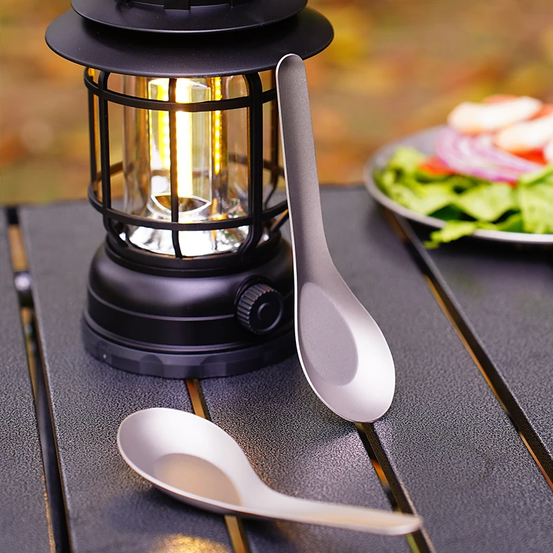 Ложки из чистого титана, ложки для супа Chopstis, универсальный набор посуды для здорового дома и улицы, кухонные аксессуары для столовой