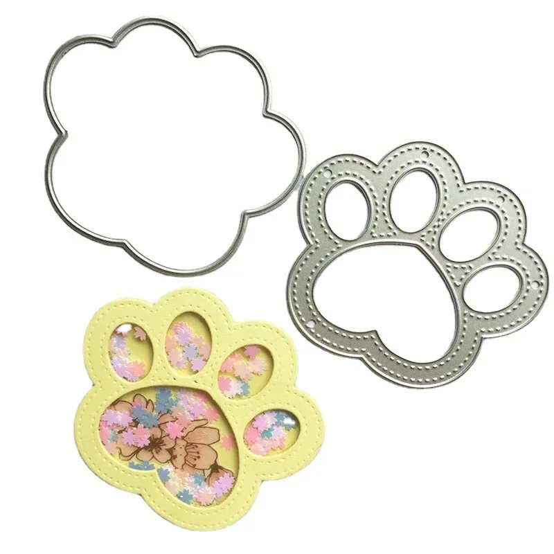 Dog Cat Footprint Metal Cutting Dies Stencil DIY Scrapbooking Photo Album Stamps Cards Decoration Embossing Craft Knife Mould