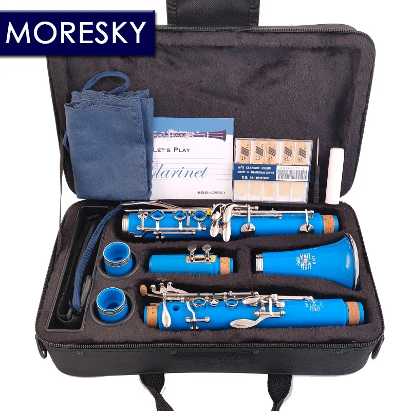 

MORESKY Bb Clarinet 17 Keys Sib Klarnet Wathet Blue Clarinete E107