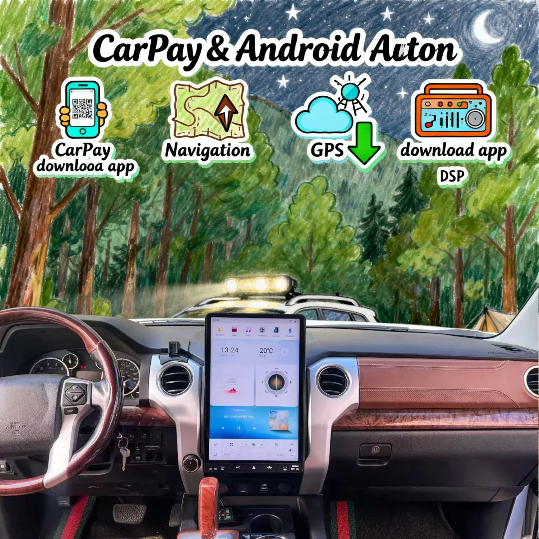 

16.8" Android Screen For Toyota Tundra 2014-2020 Car Stereo Multimedia Video Player Navigation Auto Radio 4G WiFi Head Unit DSP