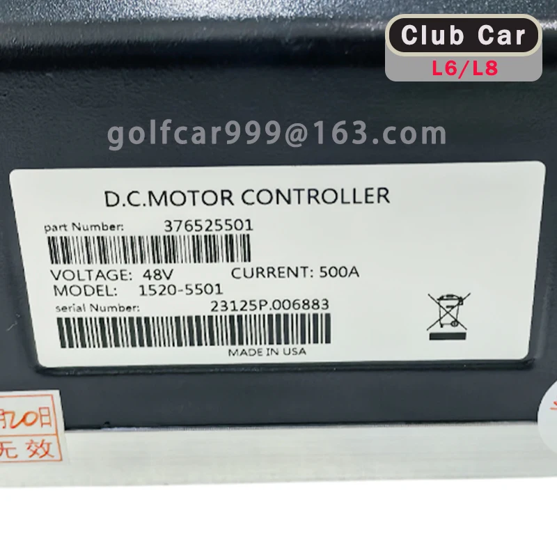 1520-5501 DC Motor 48V 500A Electric Vehicle Universal Speed Controller suitable for Clubcar L6/L8 OEM # 102774501r