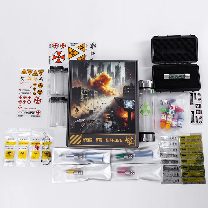 

Новый набор бутылок для образцов ручной работы Resident Evil: No 2 Diffuse Series Diy Virus Model Kit, периферийные устройства, реквизит для косплея, игрушки, подарки