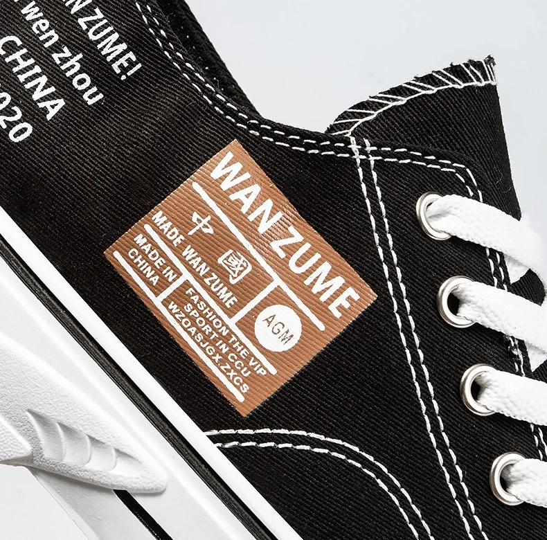 Mode rutschfeste Männer Casual Canvas Schuhe Bequeme flache Turnschuhe – Detail 2