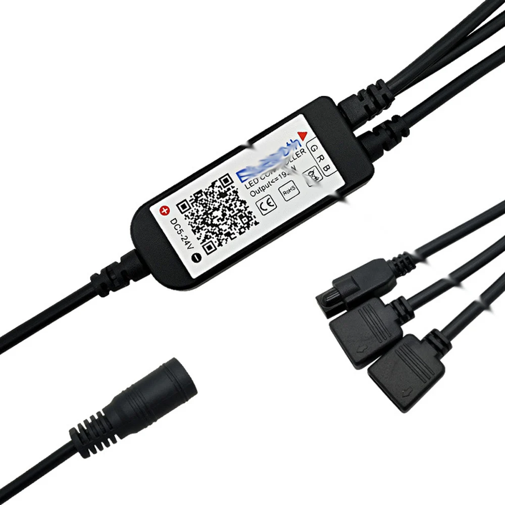 24key Led Infrarood Bluetooth Rgb Controler 1 Naar 2 Controller Ir Remote Dimmer Dc 5-24V Voor Smartphone app Dimmen Lamp