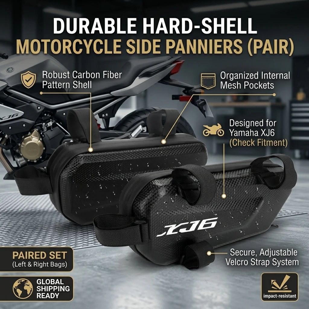 360° Waterproof Protection Hard Shell 3L Motorcycle Gear Bag With LOGO For YAMAHA XJ6 DIVERSION XJ6 xj6 XJ-6 All Years