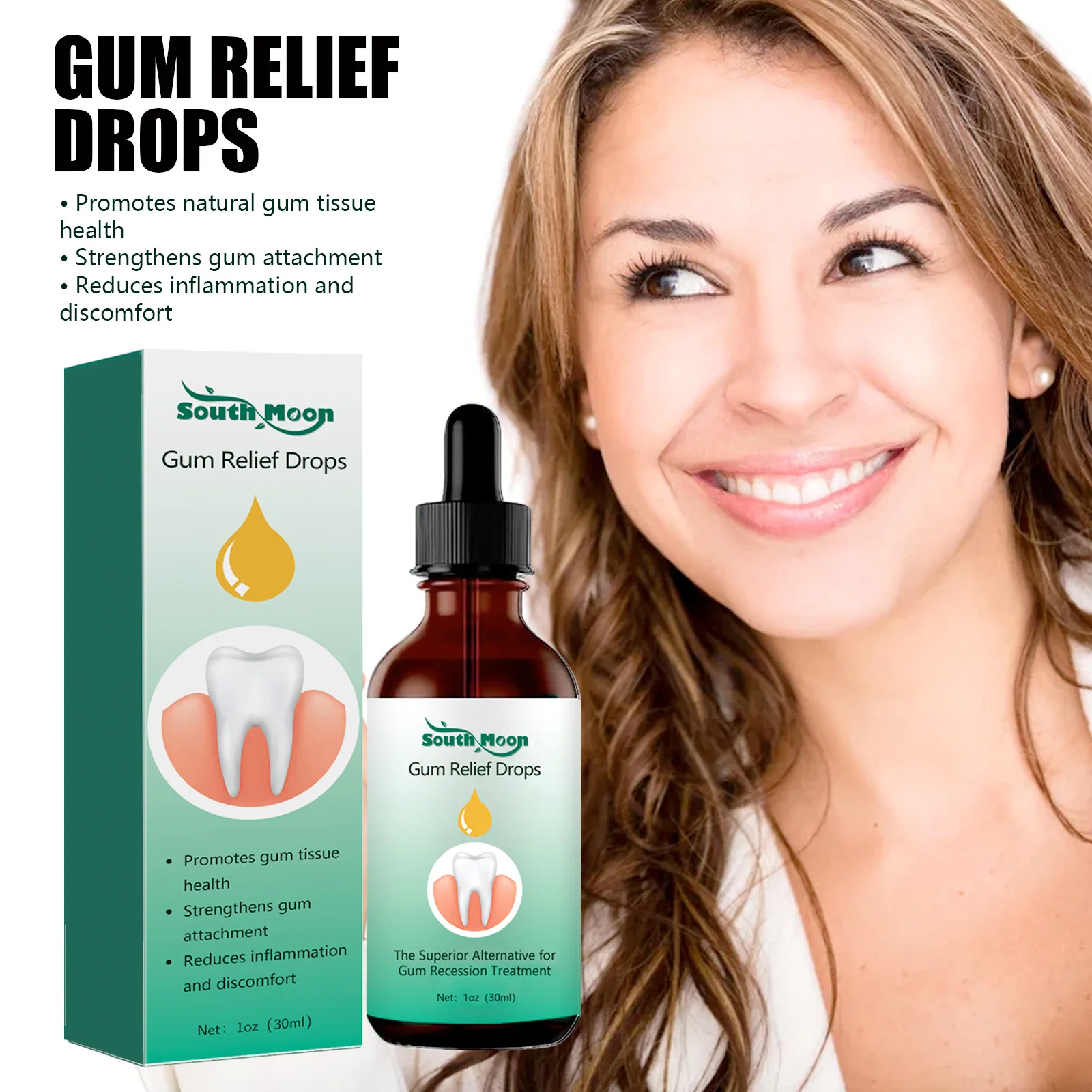 Rapid Gum Repair Essence Relieves Gum Recession Periodontal Blistering Cares for Teeth, Brightens Teeth, and Relieves Toothache.