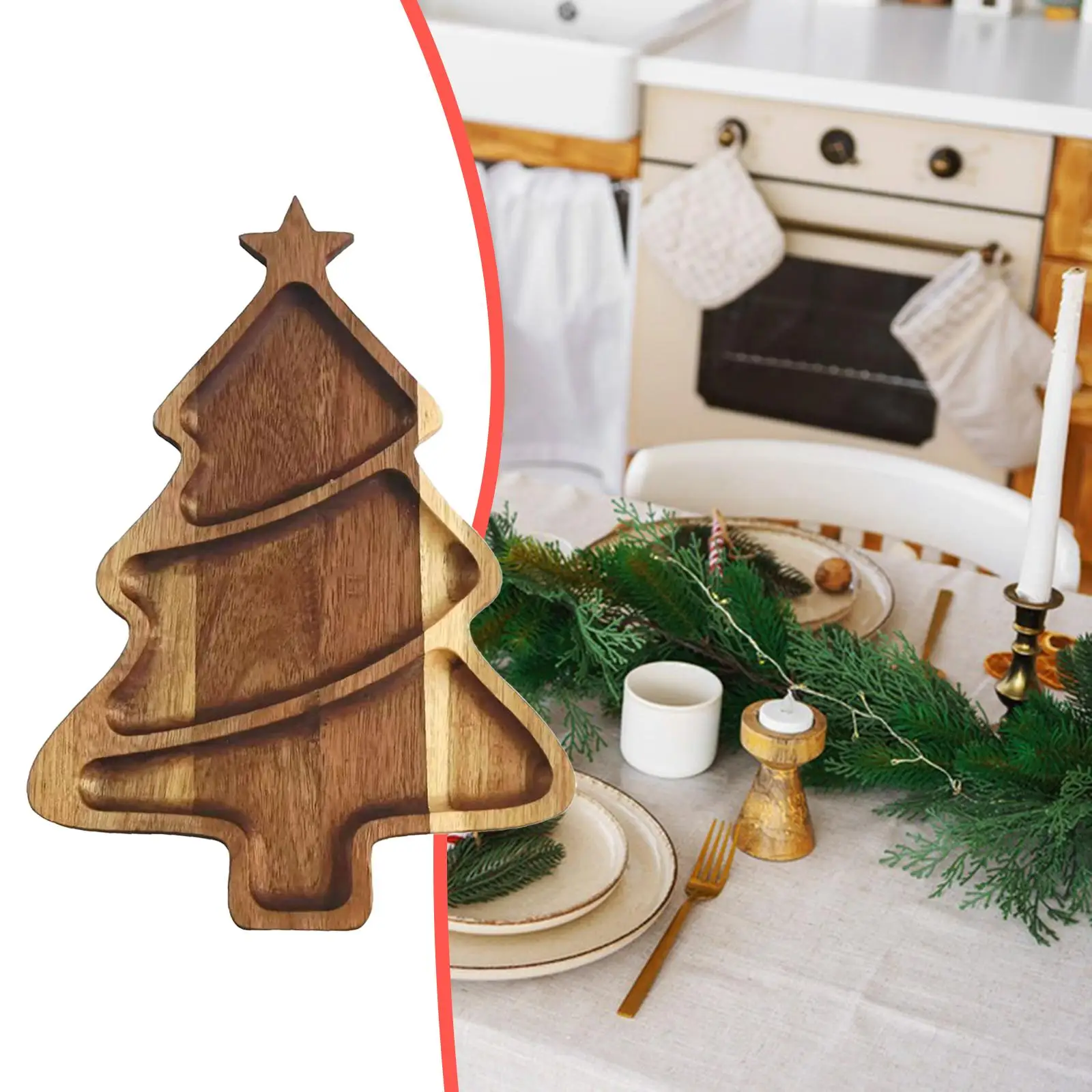 Christmas Tree Shape Tray Serving Tray Practical Elegant Catering Food Plate for