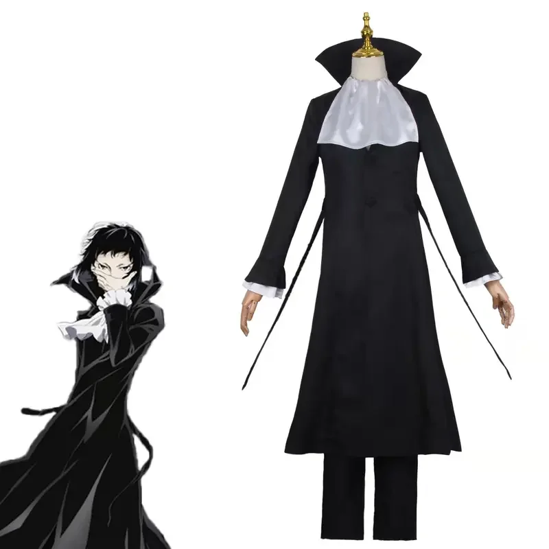 

Bungo Stray Dogs Akutagawa Ryunosuke, униформа Black Everak, костюм для косплея на Рождество, Хэллоуин и ixing