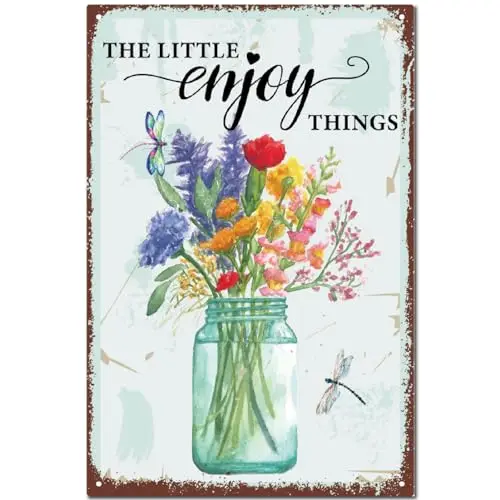 علامة CREATCABIN Cat Coffee معدن القصدير - لوحة معلقة على الحائط فنية عتيقة عتيقة، ملصق ديكور مضحك لغرفة المعيشة والمطبخ والمقهى #4