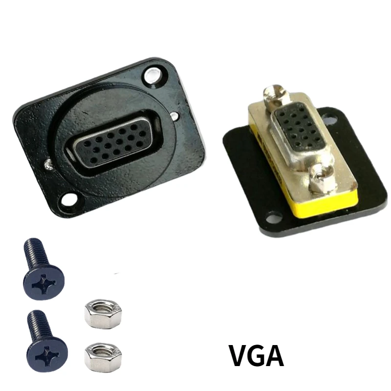 Vga Moederbasis Naar Vga Moederbasis Rechte Stootverbinding, Met Schroef Vaste Paneeladapter Connectormodule