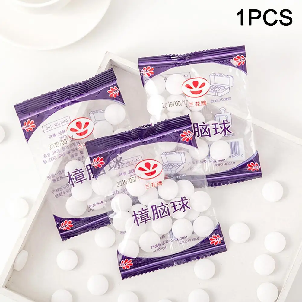 1/3/5/10/20Bags Household Camphor Balls Orchid Anti-Mildew And Anti-Moth Smelly Balls Anti-Insect And Anti-Moth Camphor Balls