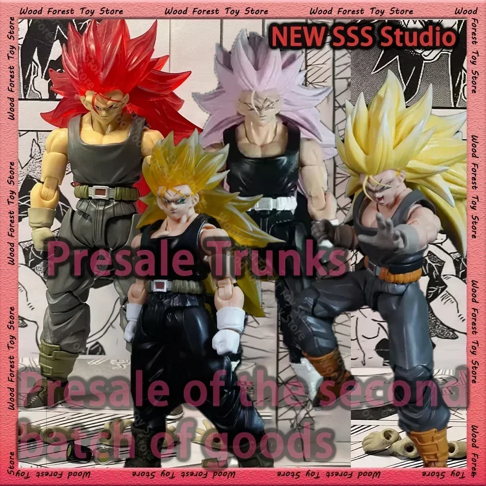 Presale NEW SSS Studio Dragon Ball Anime Figure SHF Dragon Son Trunks Figures Ssj3 Super Saiyan 3 Action Figure Toy Model Toy