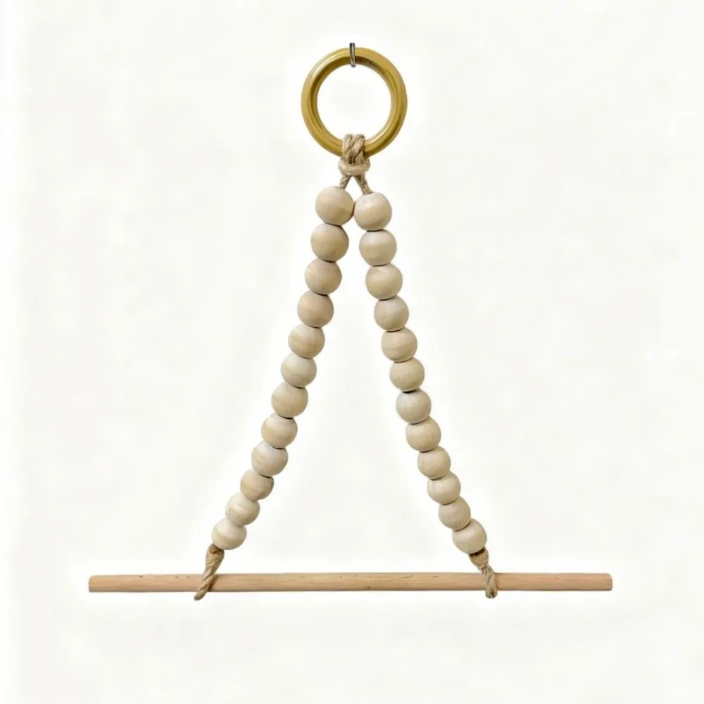Non Punching Bead Paper Roll Holder Hanging Space Saving Tissue Holder Boho Wall Mounted Toilet Paper Rack Kitchen