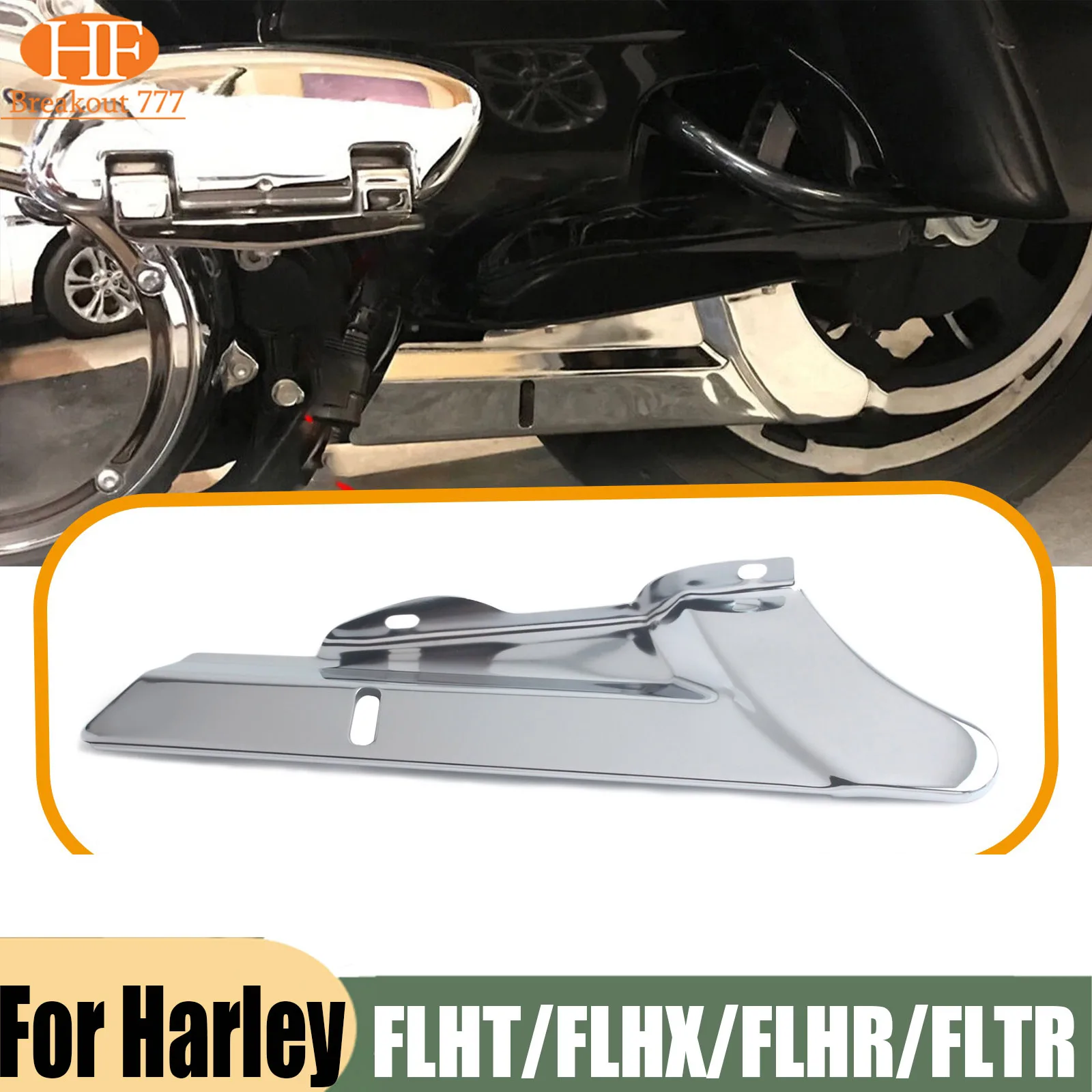 Motorcycle Rear Lower Belt Guard Cover For 2009-2017 FLHT/FLHX/FLHR/FLTR