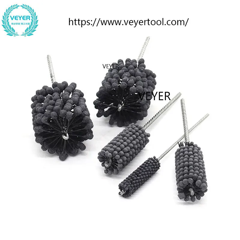 

[Qaulity] Flex Honing Cylinder Brush Drill Brush for Cleaning Pipe Inner Cross Holes Polishing Deburring Brush Ball Hone VEYER