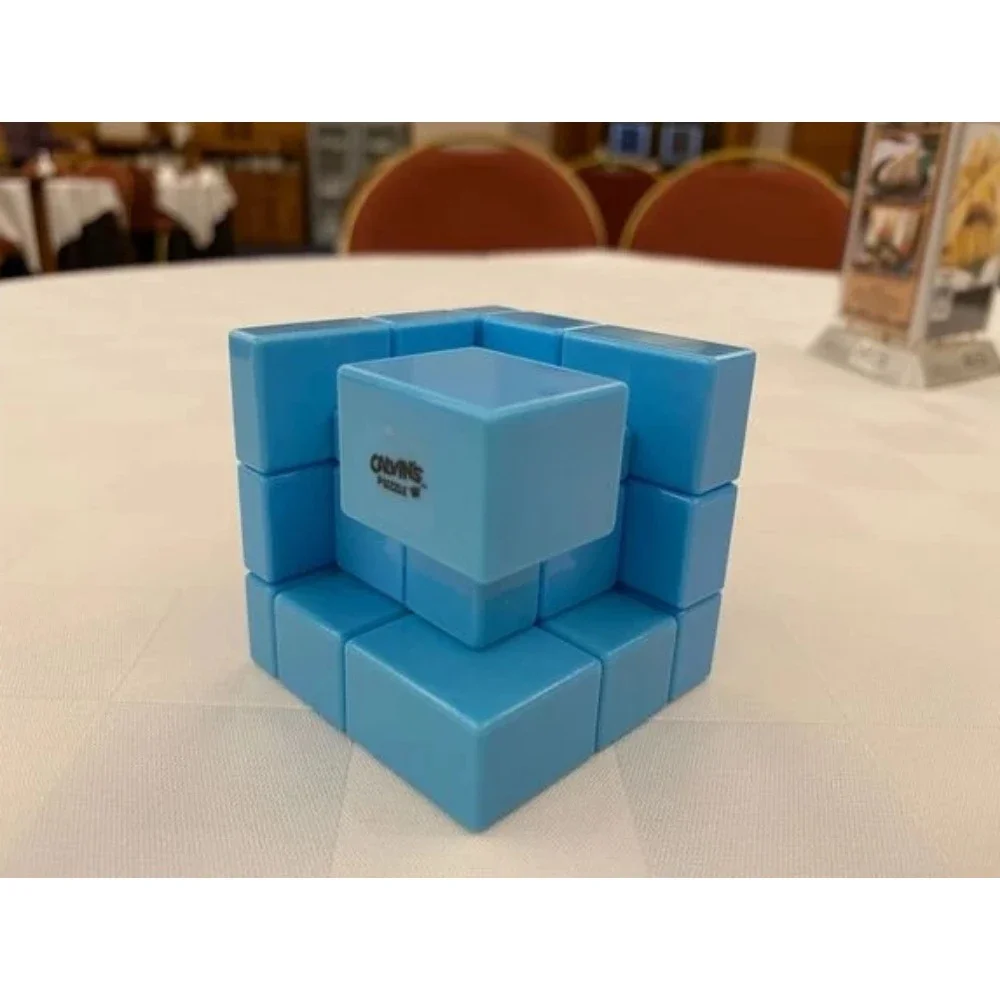 Mirror 3x3 Cube Puzzle 3x3x3 Cube Gray Mirror Illusion Inside II Pink in Small Clear Box Cast Coated Magic Cube Toys  6-12y