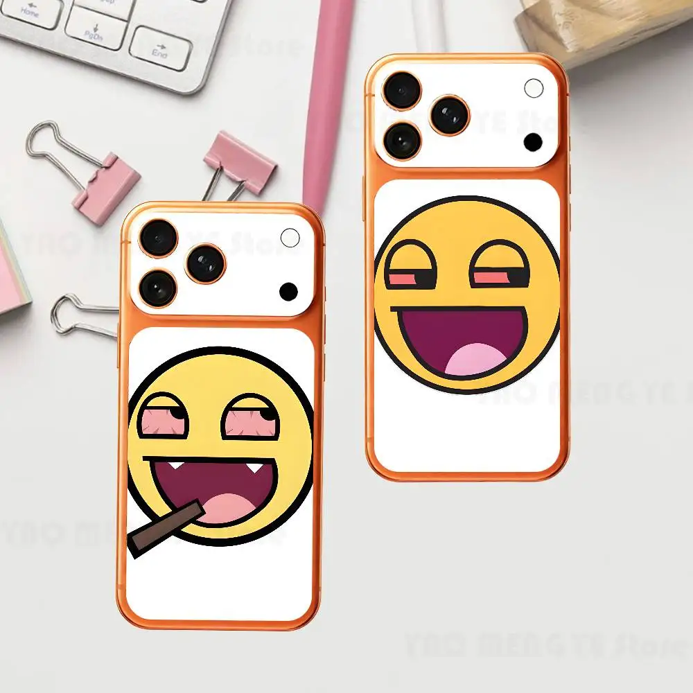

Cute Funny Yellow Face For Iphone 17 Pro ProMax Back Protective Decorative Sticker Back Cover