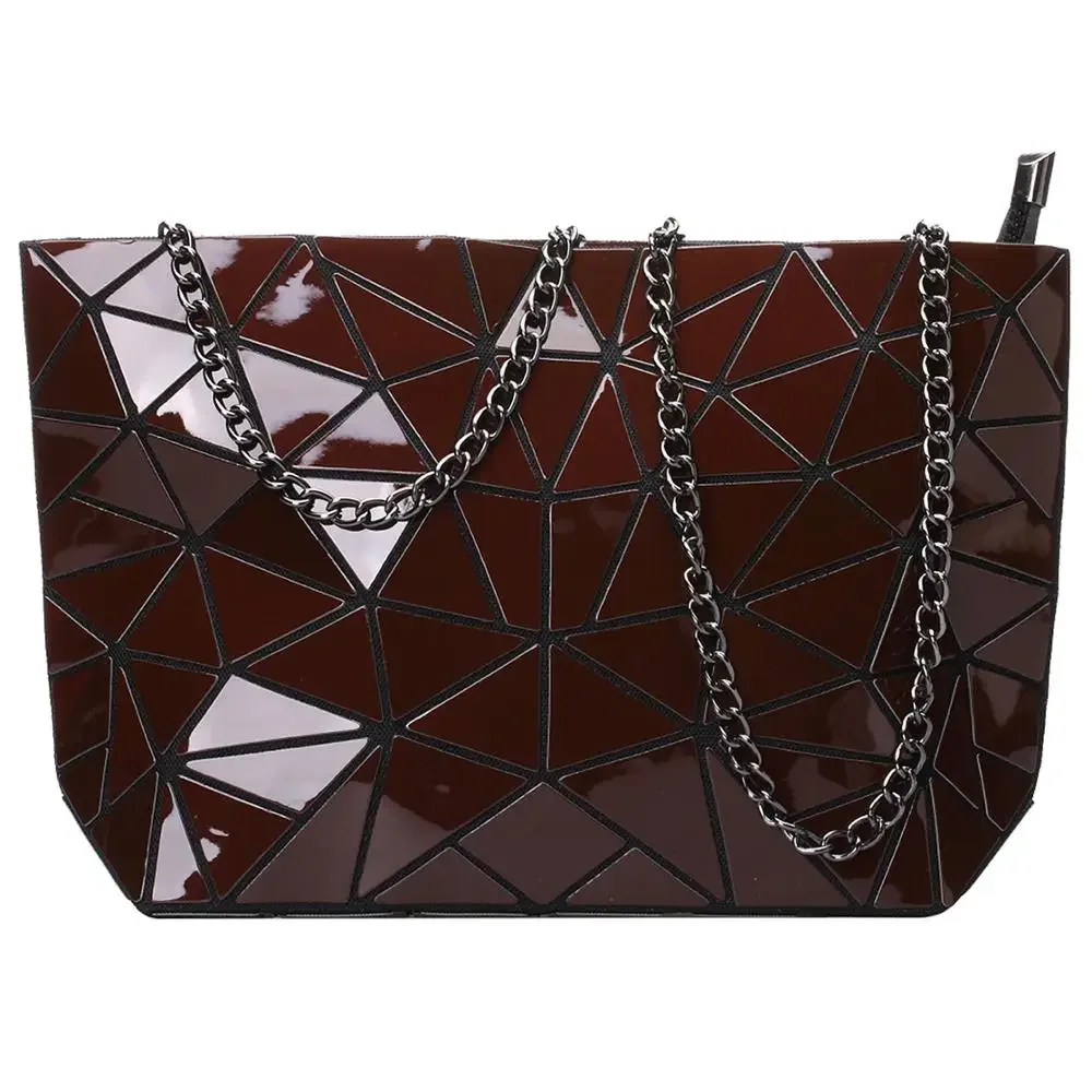 Women Chain Shoulder Bag sac a main Bag Fashion Geometric Messenger Bags Plain Folding Crossbody Bags Clutch evening bag bolso