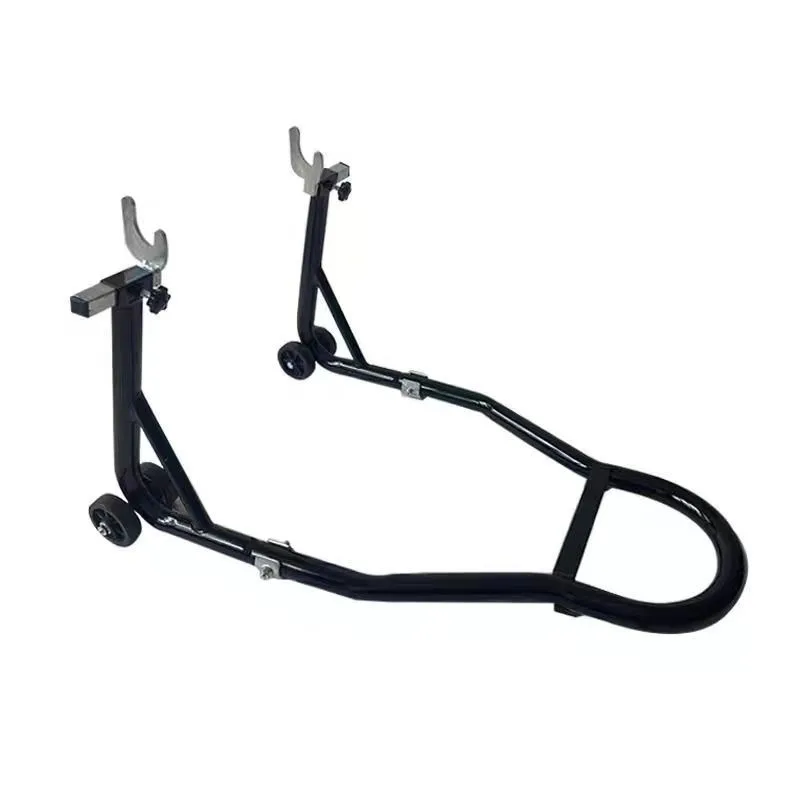 Heavy Duty Motorcycle Kickstand Front Rear Wheel Carrier Maintenance Parking Stand Chain Cleaning Repair Stand Motorcycle Frame view 6