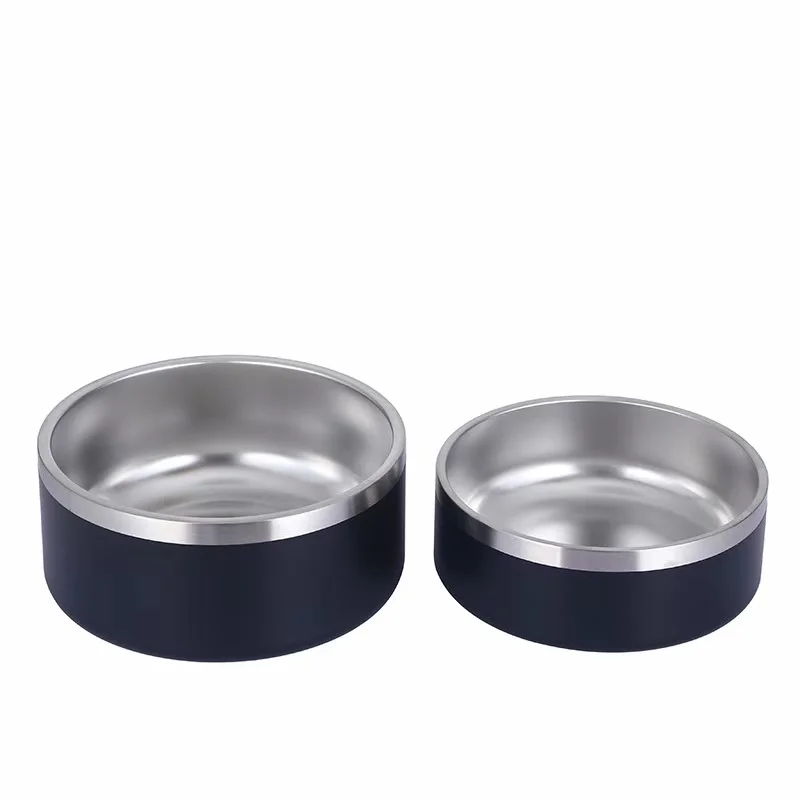 Wholesale Stainless Steel Pet Bowl Large Size Food Storage Dog Bowl Vacuum 64oz Dog Bowl custom logo