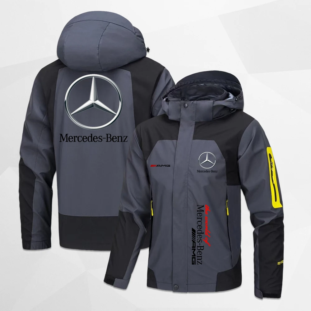 2024 men\'s and women\'s Mercedes Benz men\'s and women\'s autumn and winter cycling jackets, outdoor sports and leisure jackets