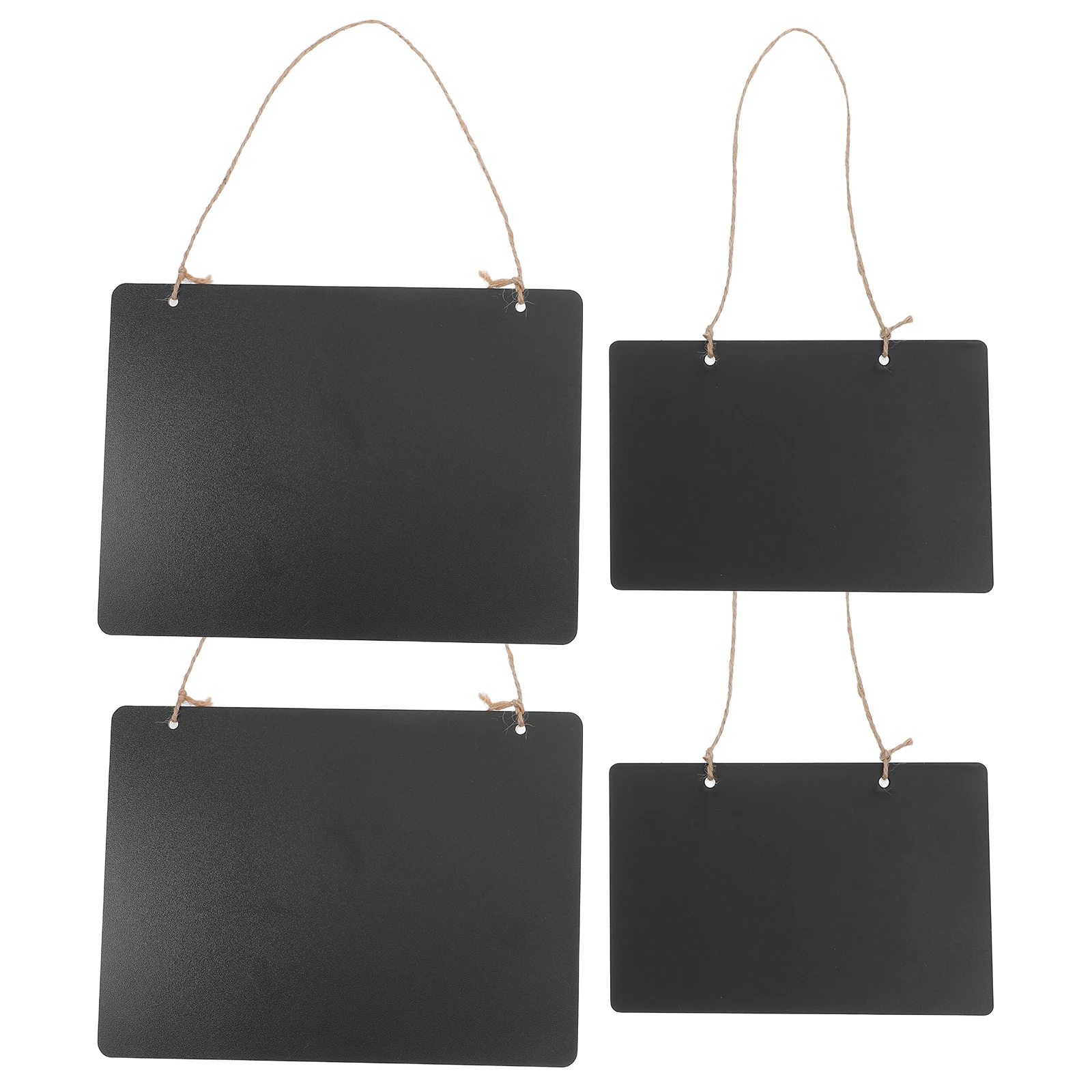 4 Pcs Hanging Blackboard Double Sided Message Sign Pet Home Party Chalkboard Signs Wood Erasable
