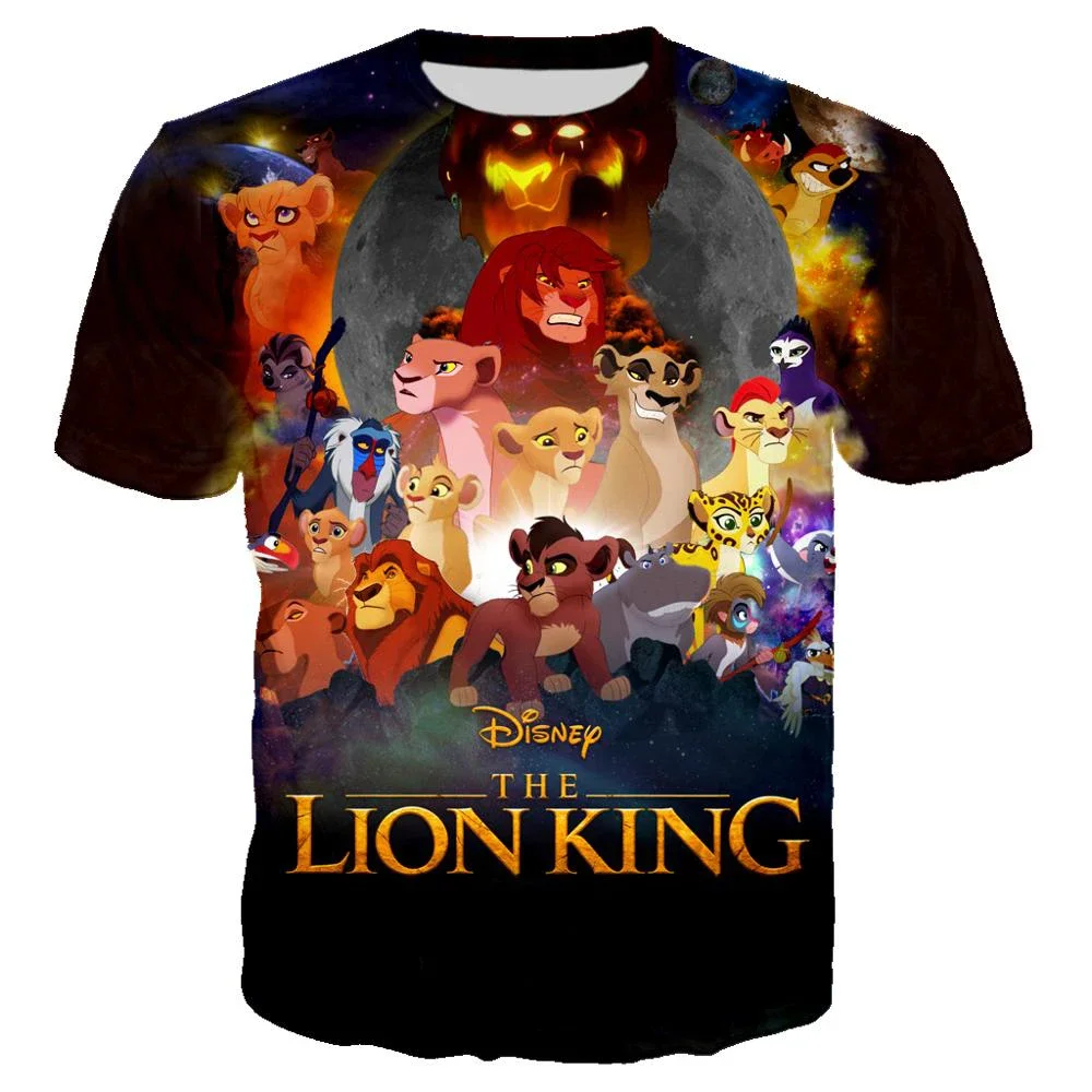 ديزني الرسوم المتحركة ثلاثية الأبعاد مطبوعة تي شيرت للجنسين تي شيرت الكرتون تي شيرت الشارع الشهير قصيرة الأكمام بلوزات ملابس الحفلات #6