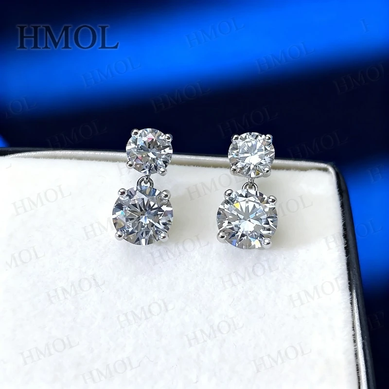 أقراط مويسانيتي ماركيز بتصميم عالي التألق للنساء مناسبة للمناسبات الرسمية والارتداء اليومي أو مجوهرات هدايا العيد