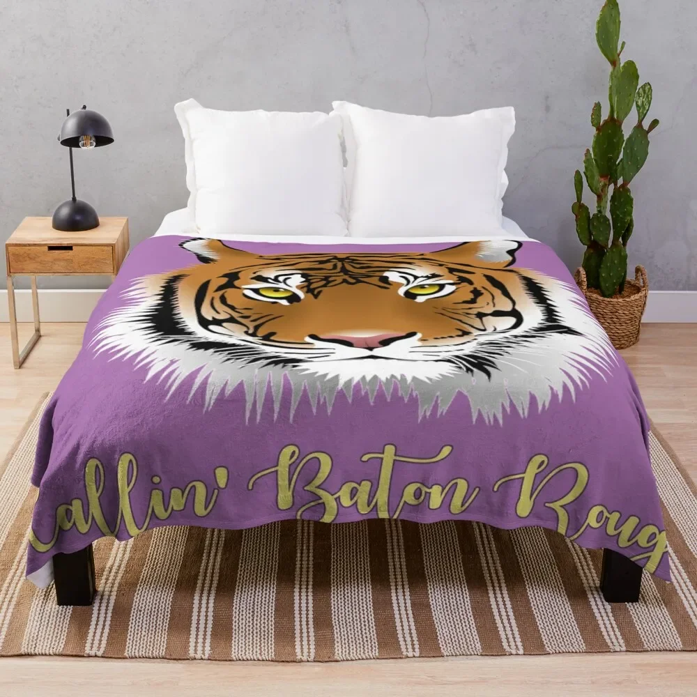 

Callin' Baton Rouge Tiger Throw Blanket Thin Bed Fashionable Sofa Throw Tourist Blankets