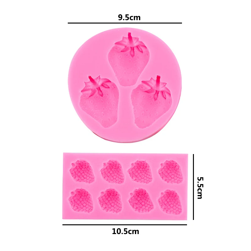 Fruit Strawberry Silicone Mold Fondant Chocolate Jelly Making Cake Decorating Tools DIY Plaster Clay Resin Moulds