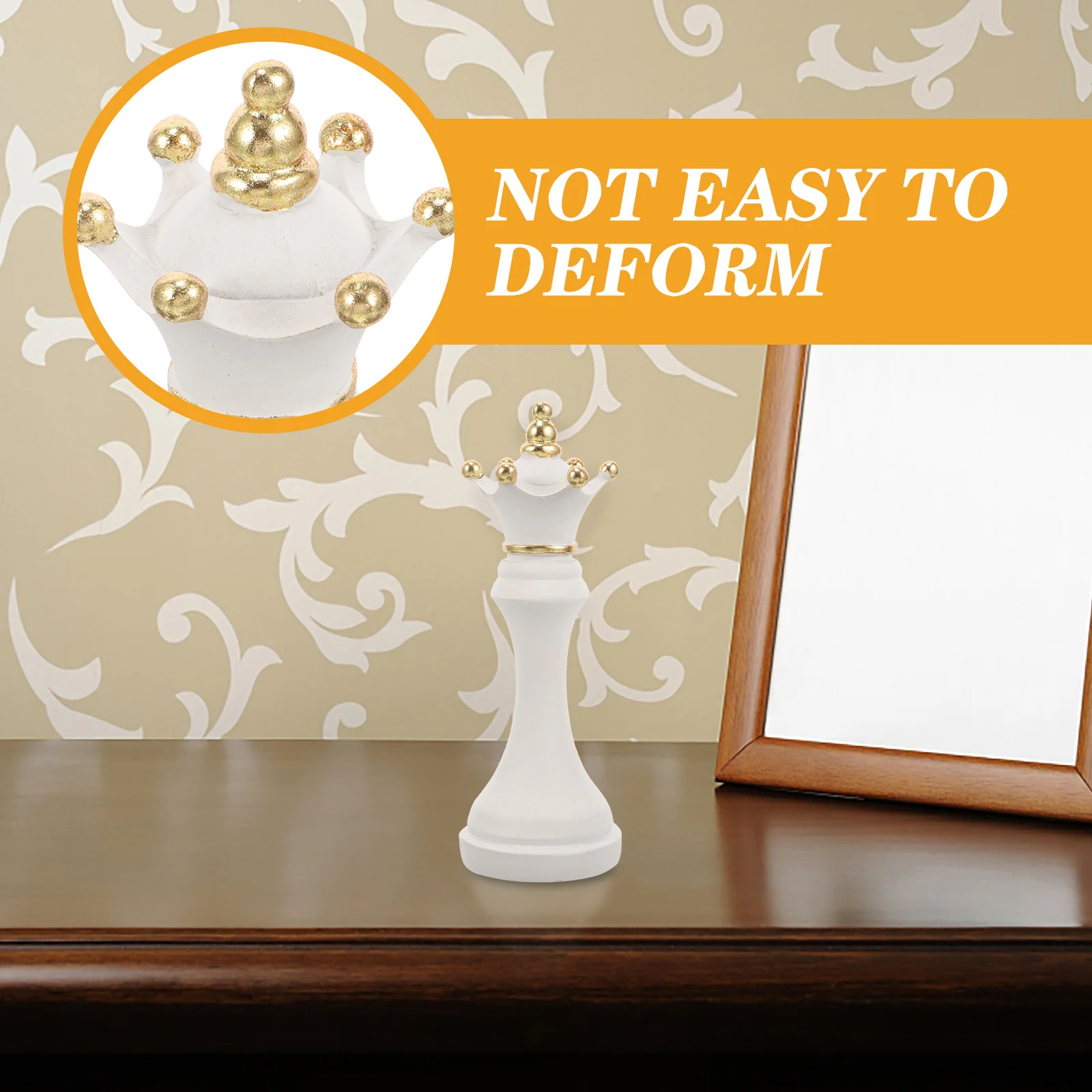 

Resin International Chess Statue Decor Desktop Artistic Sculpture for Home Office Bookshelf Accent Chess Statue