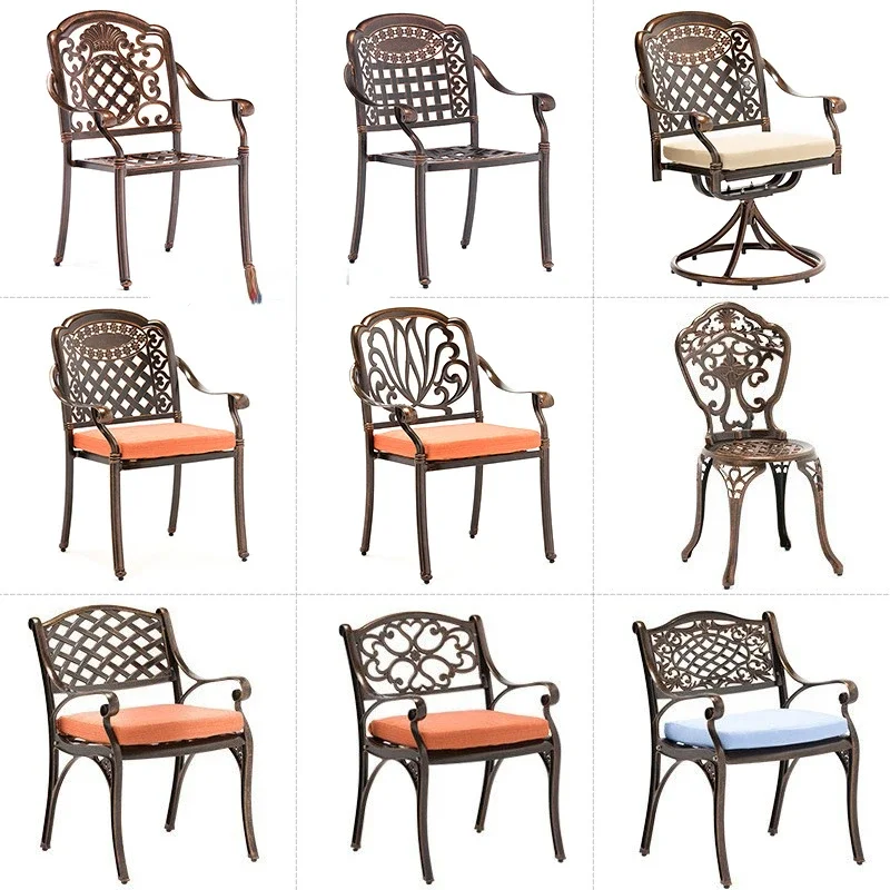 Outdoor tables and chairs Garden cast aluminum balcony set Outdoor garden tables and chairs Leisure swivel chair