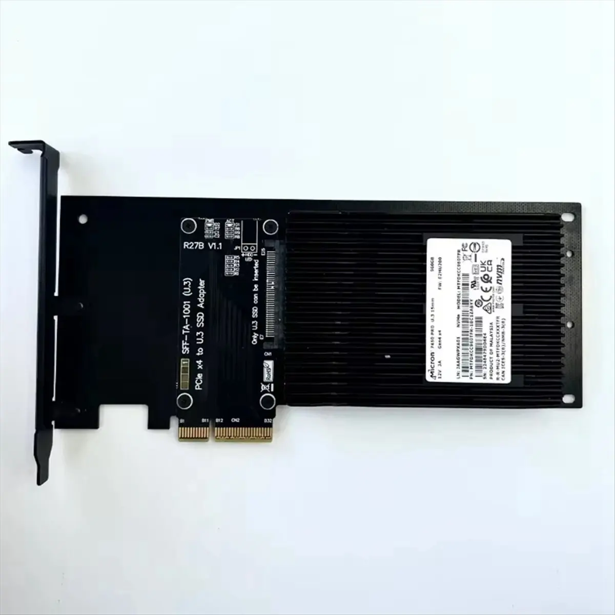 N86R PCIe 5.0 X4 to U.3 SSD Hard Disk Adapter Card PCI Express Gen5.0 4X to U.3 SFF-TA-1001 Hard Drive SSD Adapter Card