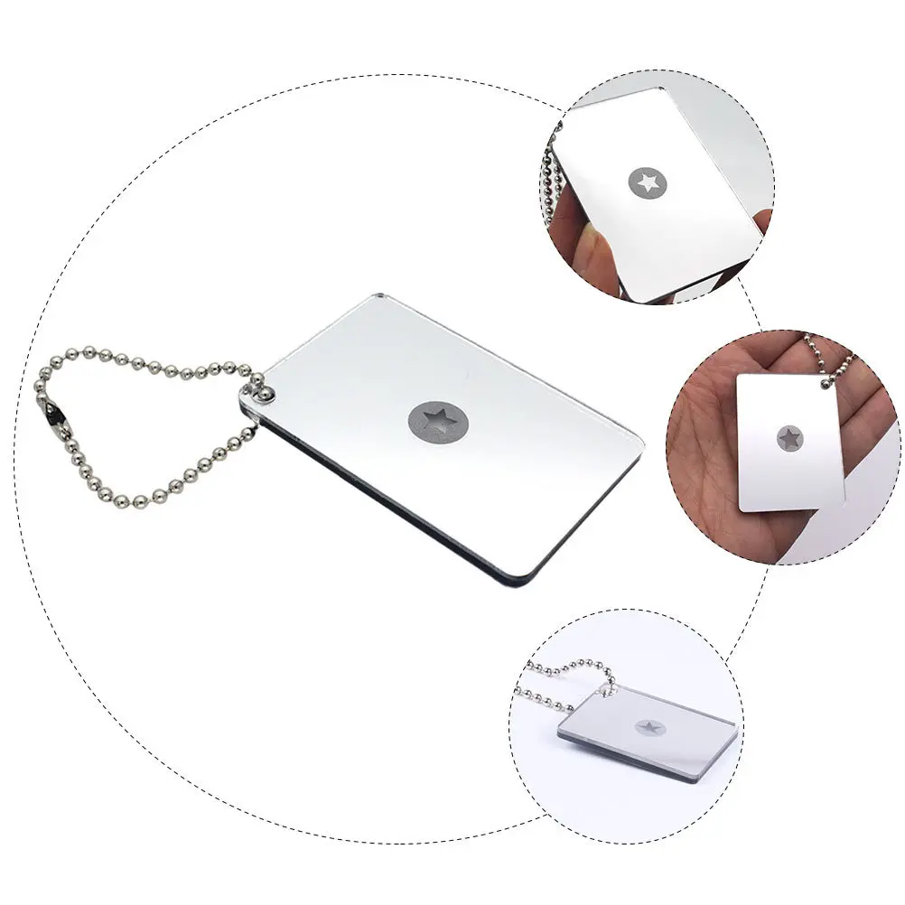 

Emergency Mirror Compact Acrylic Survival Reflective Mirror Aiming Function Day Night Use Camping Hiking Outdoor Accessories